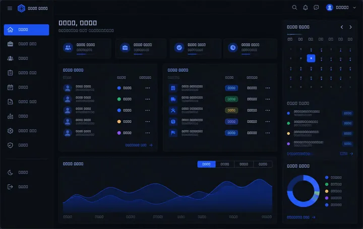 The same system shown on a tablet screen